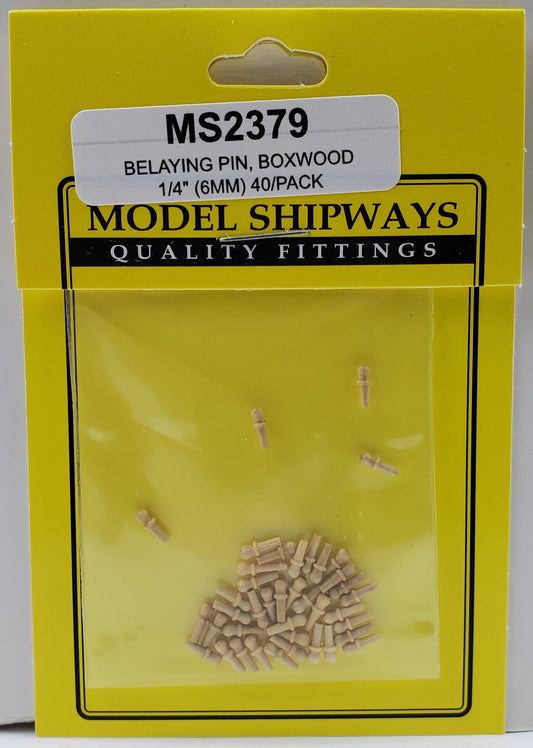 Model Expo - 1/4" (6mm) Walnut Belaying Pin 40 pcs