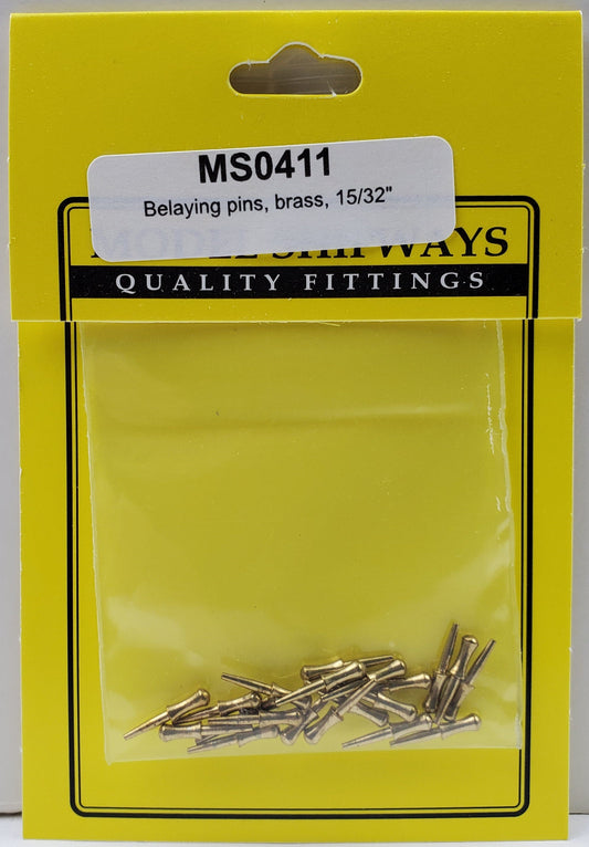 Model Expo - 15/32" (12mm) Brass Belaying Pin 20 pcs