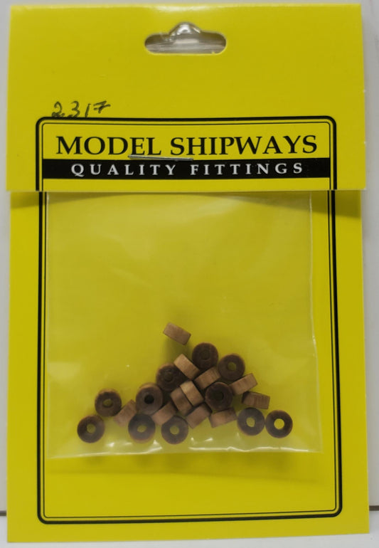 Model Expo - 3/16" (5mm) Wood Canon Wheels (Trucks) 24 pcs