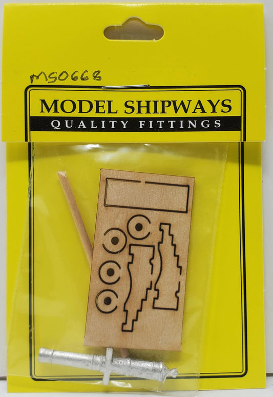 Model Expo - 38mm Cannon w/Carriage for MS2040 Constitution 1 pc