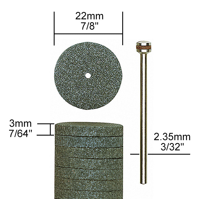Proxxon - Silicon carbide grinding wheels 7/8", 10 pcs.