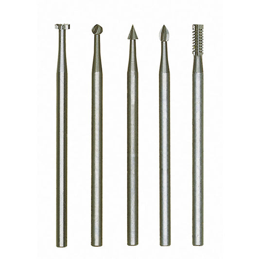 Proxxon - Set of Tungsten vanadium precision cutters, 5 pcs., 1/8" + 3/32"