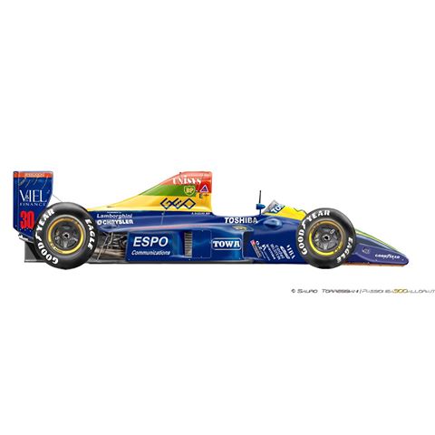 Tameo - TMK135 Espo Larrousse Lc-90 Lamborghini - 1990 - White Metal Car Kit - Scale 1:43, Made in Italy