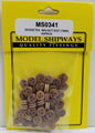 Model Expo - 1/4" (7mm) Walnut Deadeye 40 pcs