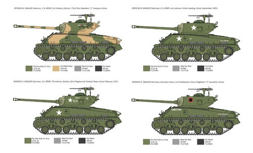 Italeri - SHERMAN M4A3E8 ''KOREAN WAR'' 1/35 Scale