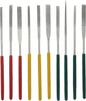 10-Pc. 140mm Dipped Handle Tapered Diamond Needle File Set of 10 pcs, Grit 180, 240 & 360. 10