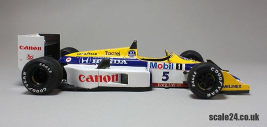 Tameo - TMK054 Williams Honda FW11b 1987 - White Metal Car Kit - Scale 1:43, Made in Italy