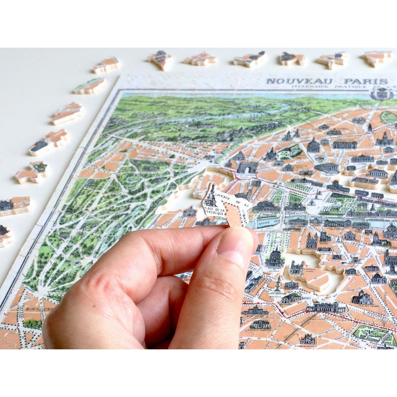 Michele Wilson Puzzles - MAP OF MONUMENTS - PARIS - (500)