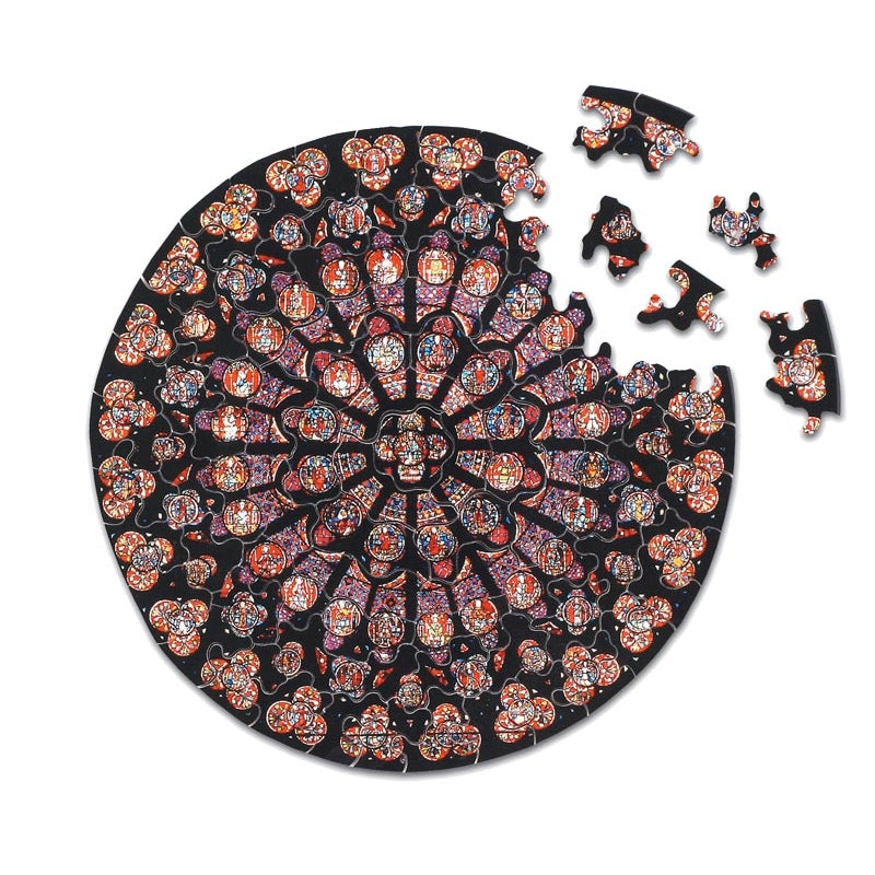 Michele Wilson Puzzles - ROSE WINDOW AT NOTRE DAME - (80)