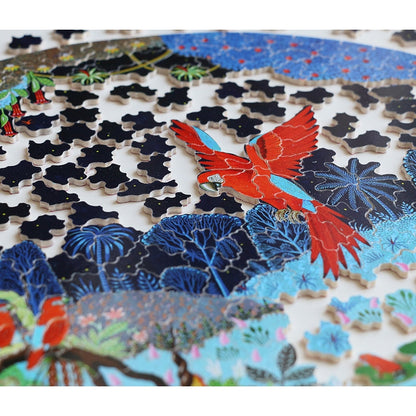 Michele Wilson Puzzles - NOCTURNAL MACAW AND ITS CHILDREN - (500)