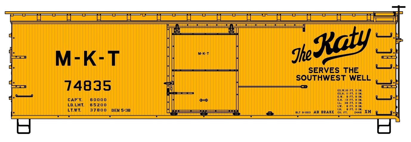 Accurail - Ho 36' Dbl Sht Wood Boxcar Mkt