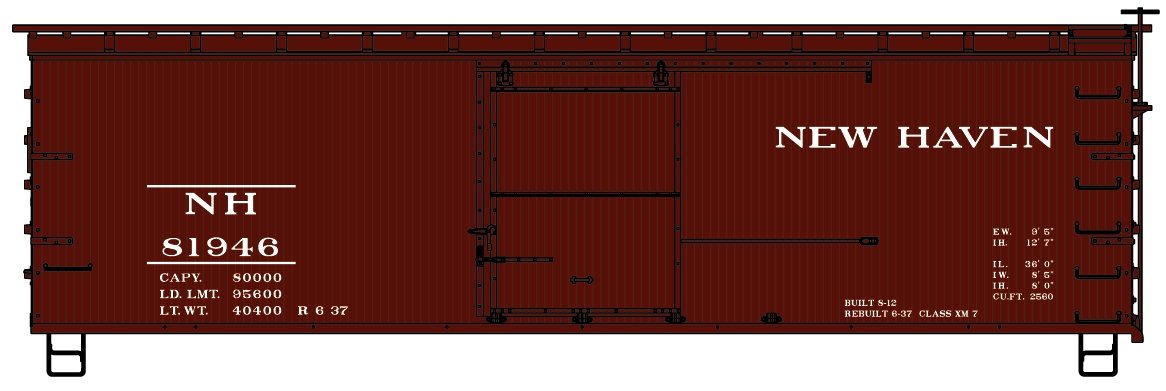 Accurail - Ho 36'Dblsht Bxcar Nh