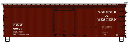 Accurail - Ho 36'Dbl Sht Wood Boxcar N&W