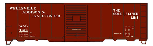 Accurail - HO 40' Steel Boxcar Wellsvile Addison &