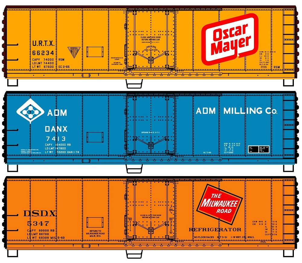 Accurail - HO 40' Steel Reefer 3 car set
