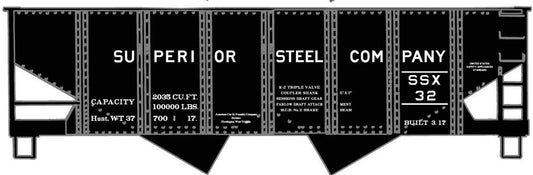 Accurail - HO 2Bay ACF CV Hopper Superior Steel Co.