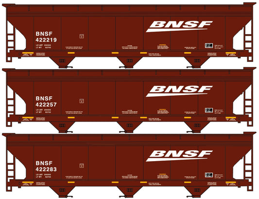 Accurail - HO ACF 3Bay CV Hopper BNSF 3 Car Set