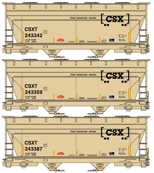 Accurail - HO ACF 2 Bay CV Hopper CSX 3 Car Set