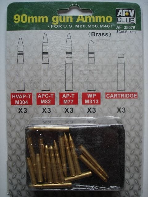 AFV Club - M-26/M-36 90mm Gun Ammo 1:35