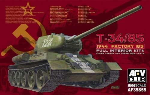 AFV Club - T-24/85 1944 #183 w/Int Tran Tur. 1:35