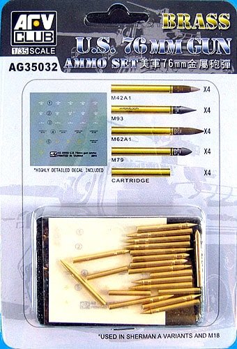 AFV Club - US 76mm Howitzer Brass Ammo 1:35