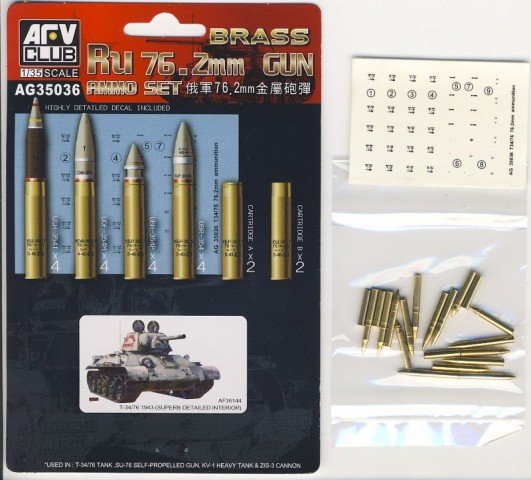 AFV Club - Russian 76.2mm Brass Ammo 1:35
