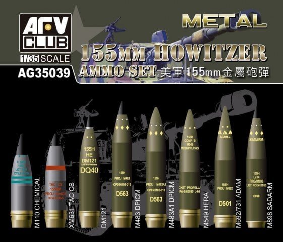 AFV Club - US M1A1/M1A2 M256 120mm Ammo Alumium1:35
