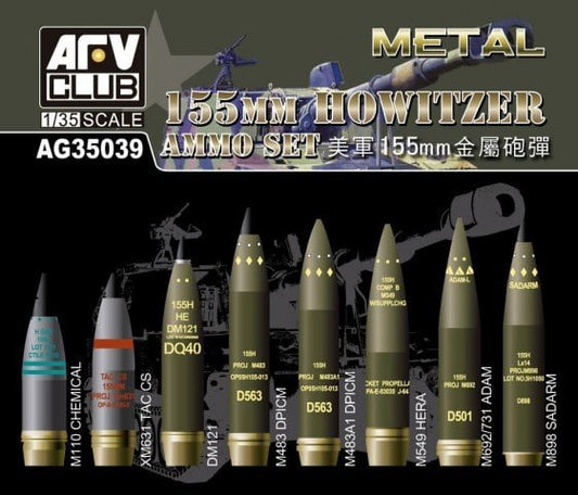 AFV Club - US M1A1/M1A2 M256 120mm Ammo Alumium1:35