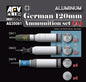 AFV Club - German 120mm Ammo Set A Aluminum 1:35