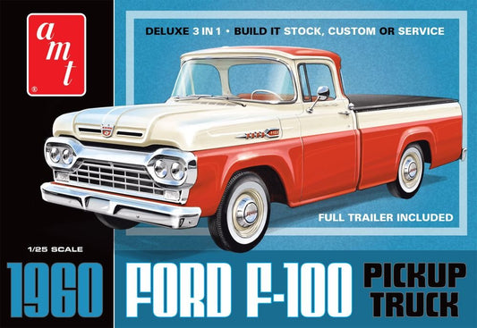 AMT - '60 Ford F-100 Pickup w/trailer 1:25