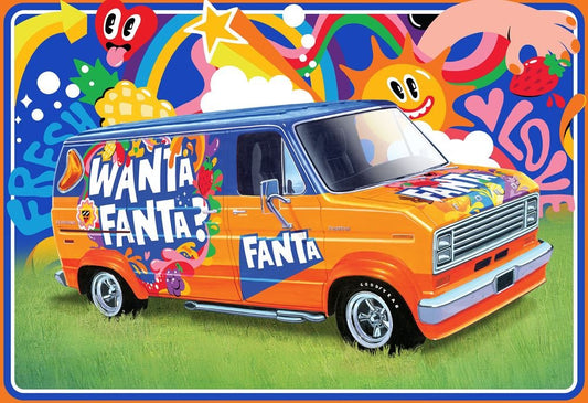 AMT - 1977 Ford Custom Van Fanta 1:25