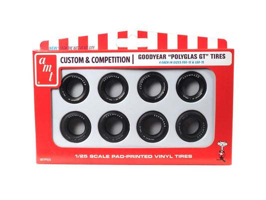 AMT - Goodyear Polyglas GT Tire set 8pcs 1:25