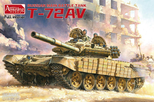 Amusing Hobby - T-72AV w/full interior tracks armor 1:35
