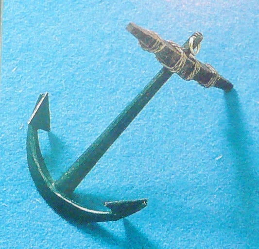 Corel - A-38 Anchor - 40 mm High - Cast metal with wood stock and rigging