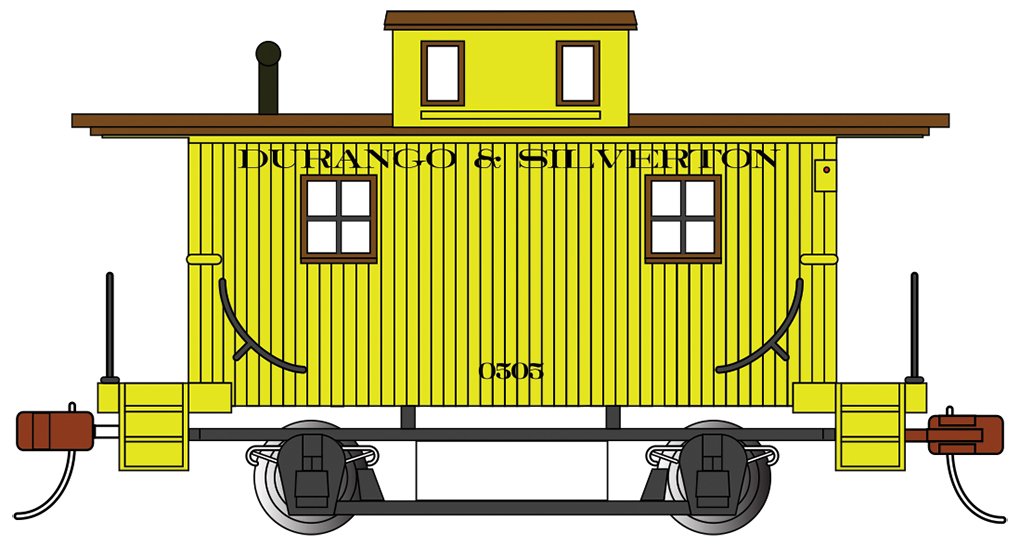 Bachmann - Ho Bobber Caboose D&S Yel