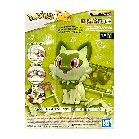 Bandai - 18 Sprigatito Pokemon Quick Kit