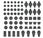 Bandai - Customize Material(DecorationParts1Gray