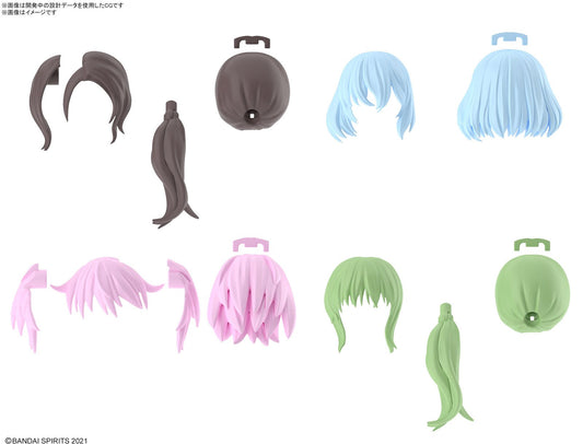 Bandai - Option Hair Style Pts Vol.9 4dif Styles