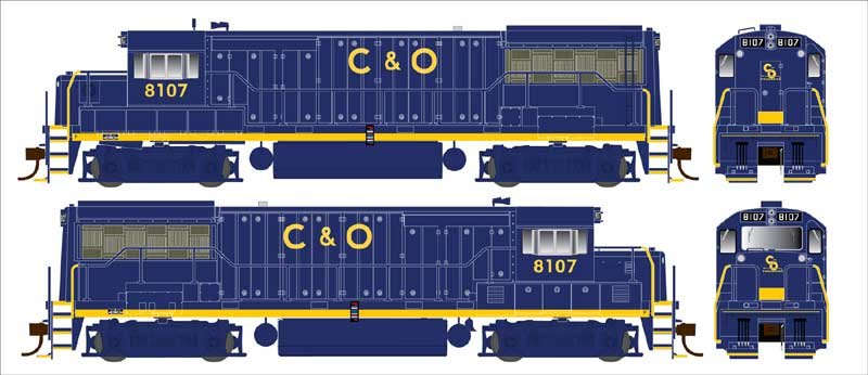 Bowser - HO U25b C&O PH IIa 8106 w/dcc
