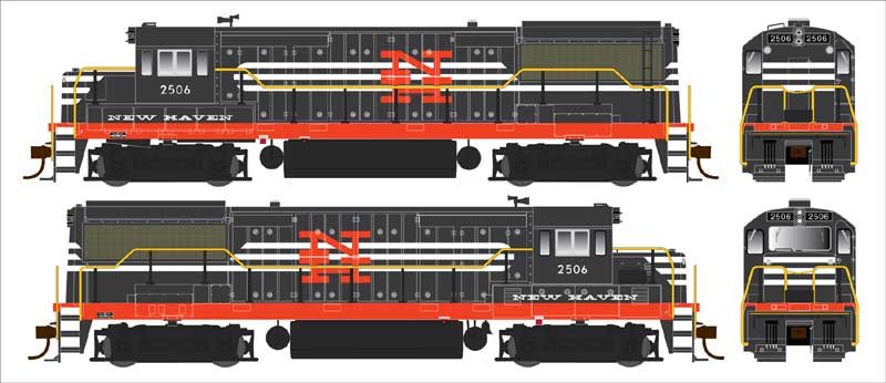 Bowser - HO U25b New Haven PH IIb 2507 w/dcc