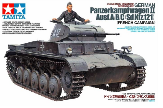Tamiya - German Panzerkampfwagen II Ausf. A/B/C French - Scale 1/35