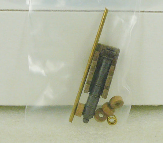 Corel - C-31 Cannon Kit 25 mm long - Burnished White Metal, Wood & Brass1/pk