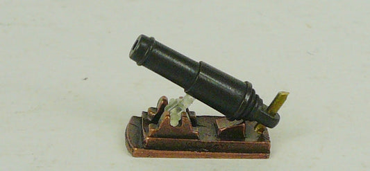 Corel - C-6 Carronade - 24mm (31/32") Burnished and blackened cast metal w/ aiming mechanisms