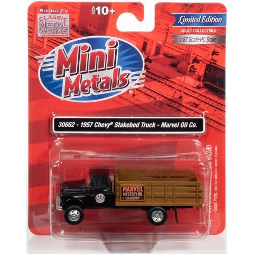 Classic Metal Works - HO '57 Chevy Stakebed Truck Marvel Oil