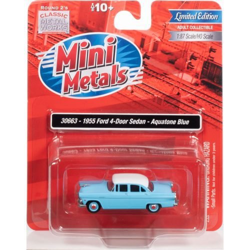 Classic Metal Works - HO '55 Ford 4-Door Sedan Blue