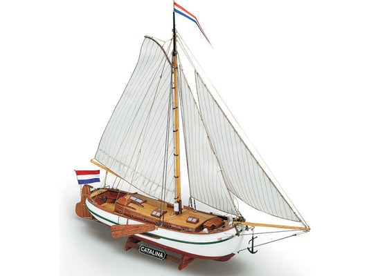 Dusek-Mamoli - Mamoli MV51-Sails Set of Sails for Catalina - Wood Plank-On-Frame Ship Model Kit - Scale 1/35