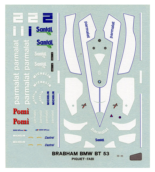 Tameo - TMK013 Brabham BT53 1984 - White Metal Car Kit - Scale 1:43, Made in ItalyNew Product - Please enter name here