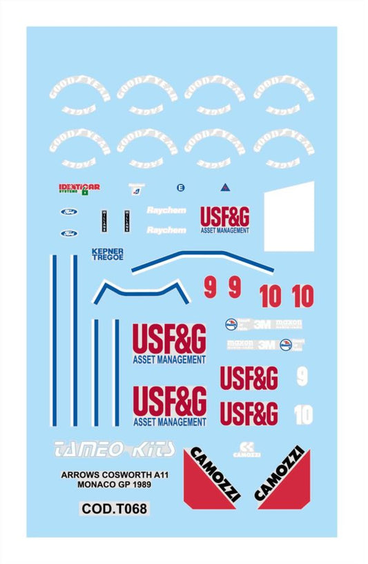 Tameo - TMK100 Arrows A11 Cosworth - 1989 - White Metal Car Kit - Scale 1:43, Made in Italy