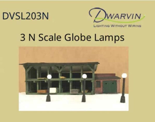 Dwarvin Lighting - DVSL203 N Fiber Lit Globe Lamps 3pk