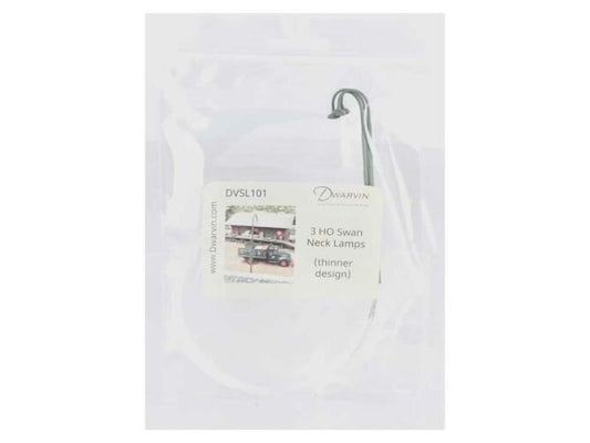 Dwarvin Lighting - DVSL101 HO/On3/On30 swan neck 3pk
